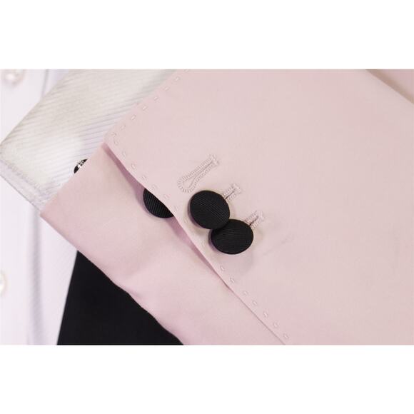 Dsquared2 Mens Pink Slim Cotton Silk Peak Lapel Tuxedo Formal Blazer Jacket 40S - Picture 7 of 11